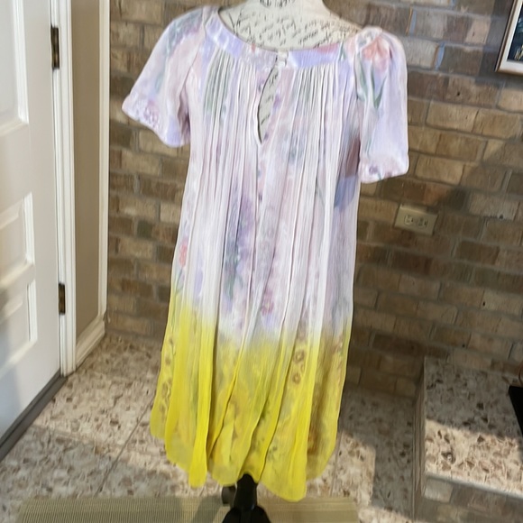 Anthropologie HD in Paris Dipped Chroma Gauze Overlay Dress sz 2 or US Small - Picture 5 of 10